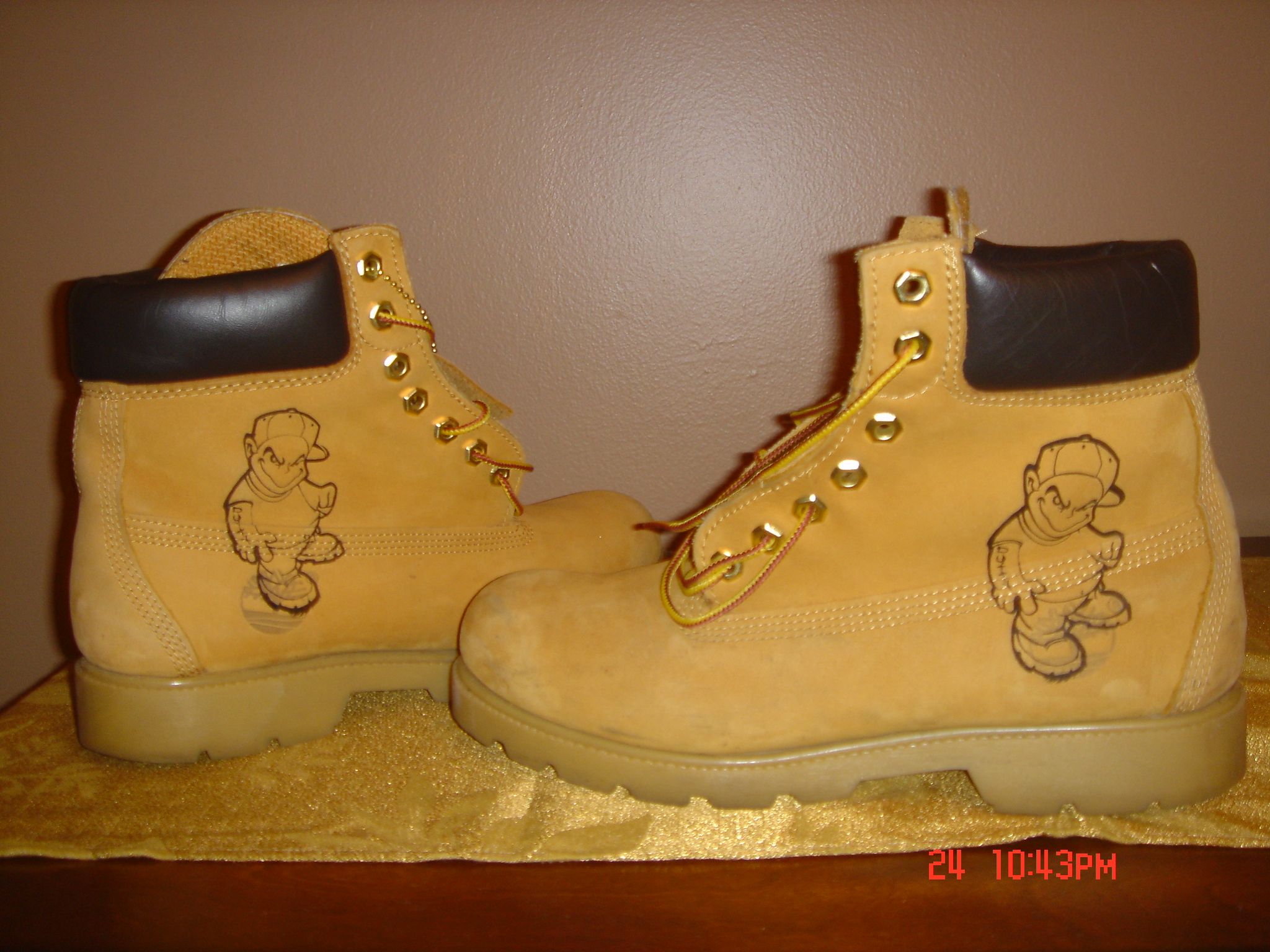 airbrushed timberland boots
